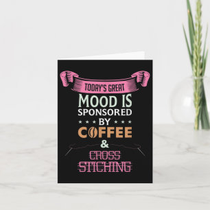 Woll einfach, um Kaffee Cross Stich zu trinken und Karte