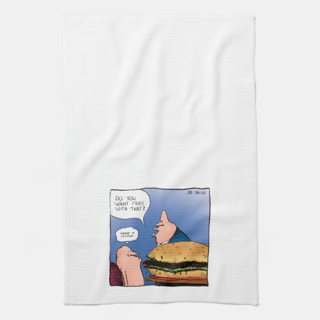 Woll Fries mit - Funny Cartoon Handtuch (Vertikal)