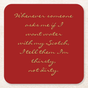 Woll mit meinem Scotch Wasser. - Untersetzer "Funn