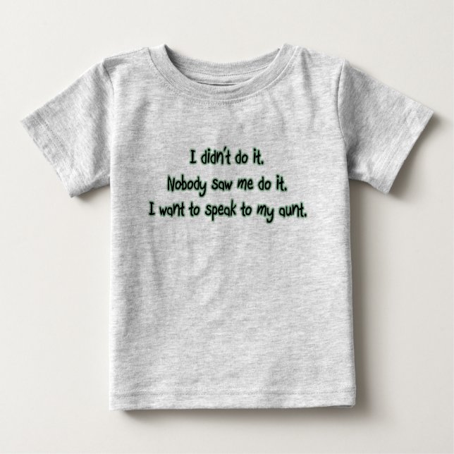 Woll mit meiner Tante zu sprechen Baby T-shirt (Vorderseite)
