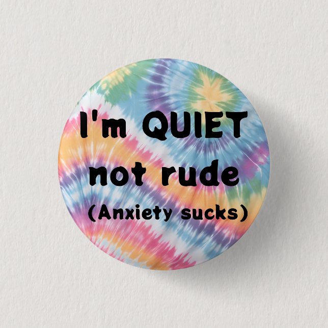 Woll nicht, das 3 cm lange Abzeichen zu sprechen Button (Vorderseite)