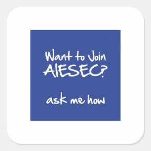 Woll zum AIESEC Square Sticker 3x3