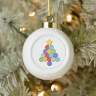 Wollball-Weihnachtsbaum-Strick-Häkel-Liebhaber Keramik Kugel-Ornament
