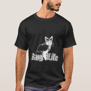Wolldecke-Leben - Gangsta Katze T-Shirt