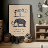 Wolle Mammoth und Skeleton prähistorische Tiere