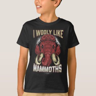 Wolle Mammoths Fan prähistorischer Elefant Lover T-Shirt