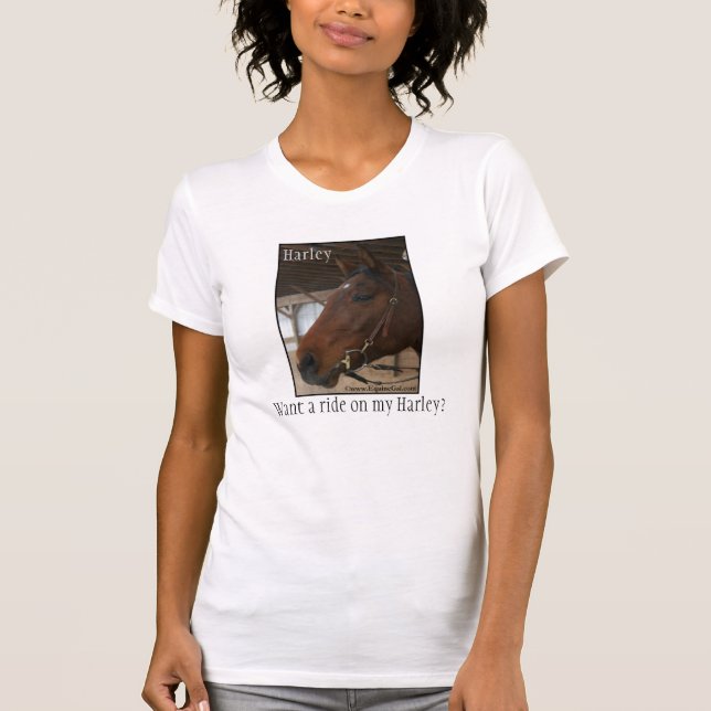 Wollen Sie, um auf meinen Harley zu fahren? T - T-Shirt (Vorderseite)