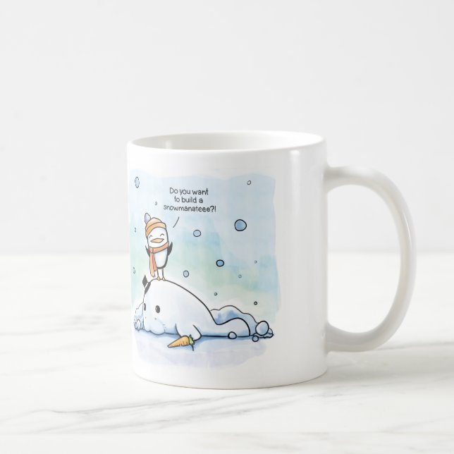 Wollen Sie, um ein Snowmanatee zu errichten - Tasse (Rechts)