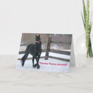 Wollen Sie zum Pferd… - Besonders angefertigt Feiertagskarte