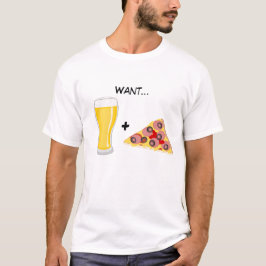 Wollend Bier und Pizza T-Shirt