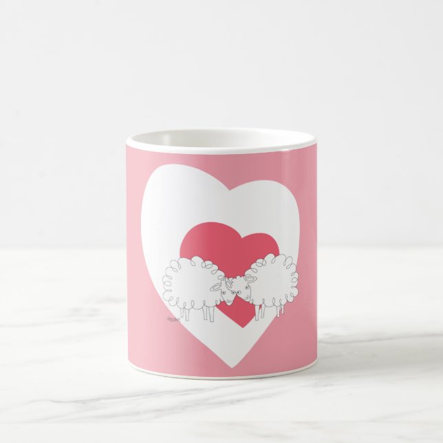Wollige Liebe Schafe! Mug Kaffeetasse (Mittel)