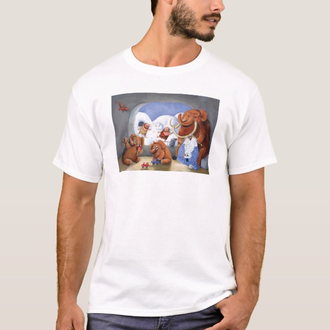Wolliges Mammut-Familie in der Eiszeit T-Shirt (Vorderseite)