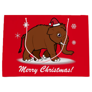 Wolliges Mammut-frohe Weihnachten Große Geschenktüte