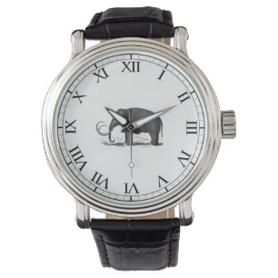 Wolliges Mammut-prähistorischer Elefant Armbanduhr