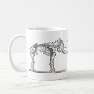 Wolliges Mammut und Skeleton Vintage Evolution Kaffeetasse