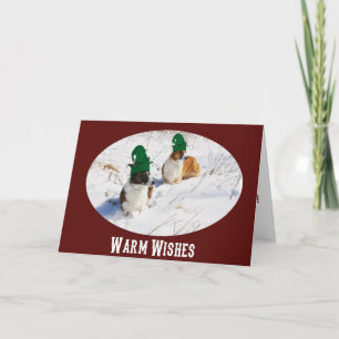 Wolljacken-Walisercorgi-Elf-Weihnachtskarte Feiertagskarte