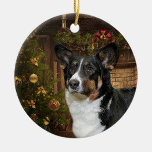 Wolljacken-WaliserCorgi Keramik Ornament
