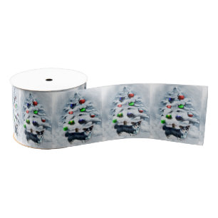Wolljacken-Walisercorgi-Weihnachten Ripsband