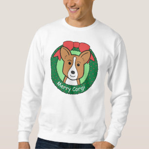 Wolljacken-Walisercorgi-Weihnachten Sweatshirt
