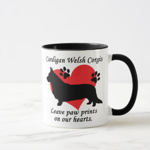Wolljacken-WaliserCorgis verlassen Tatzen-Drucke Tasse