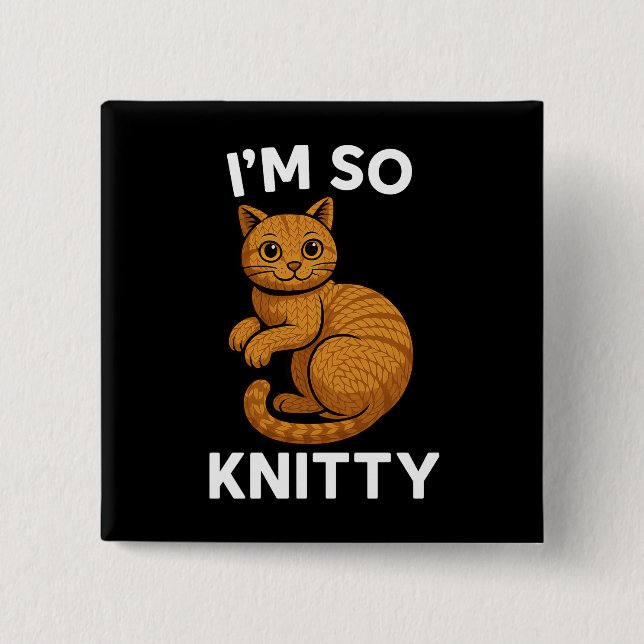 Wollkatze, ich bin so knett button (Vorderseite)