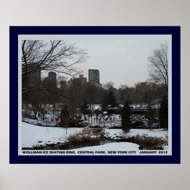 Wollman Ice Skaten Rink, Central Park NYC Poster (Vorne)