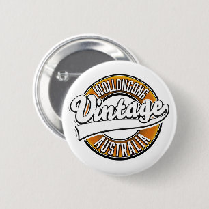 Wollongong australia Logo im Vintagen Stil. Button