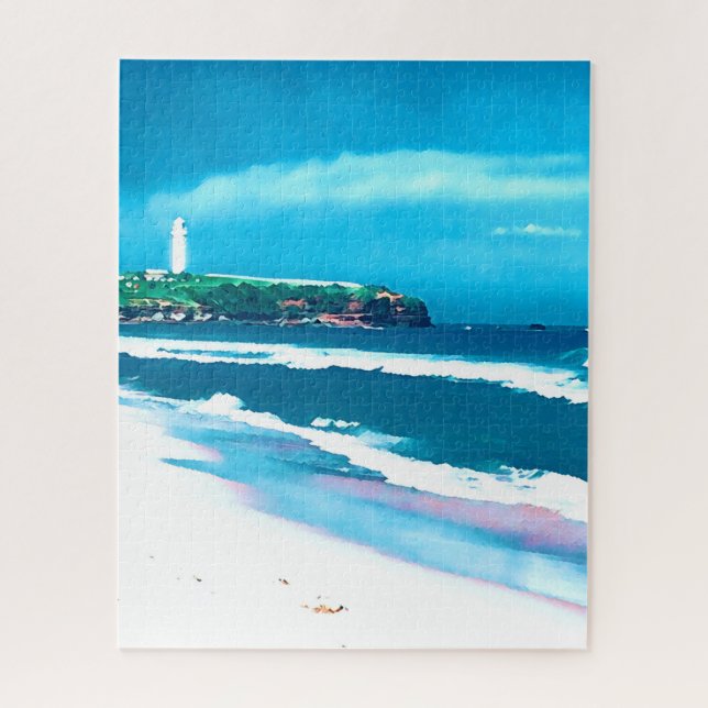 Wollongong Beach Leuchtturm NSW Puzzle (Vertikal)