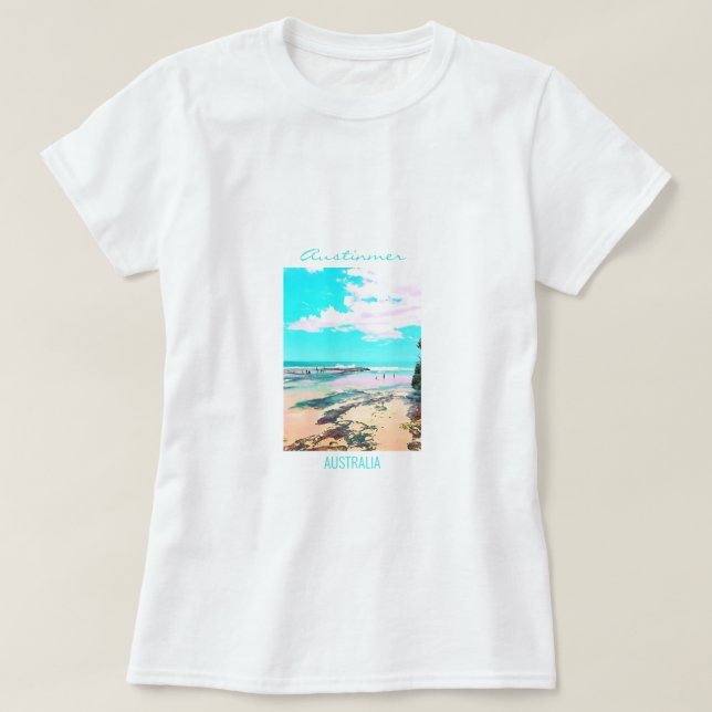 Wollongong Beach Leuchtturm NSW T-Shirt (Design vorne)
