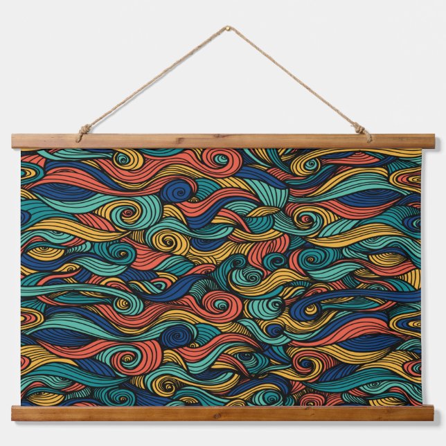 Wollpaisley Wandteppich Mit Holzrahmen (Vorne)