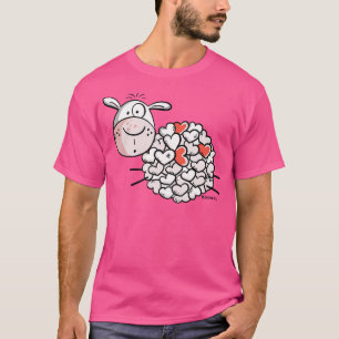 Wollschaf mit Herz I Schafspuk I Schafe T-Shirt