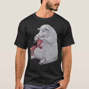 Wollstrickende Häkelndes Schaf Strickerin Häkelin T-Shirt