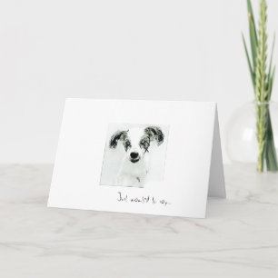 Wollte nur gratulieren Süße-Hund-Karte Karte