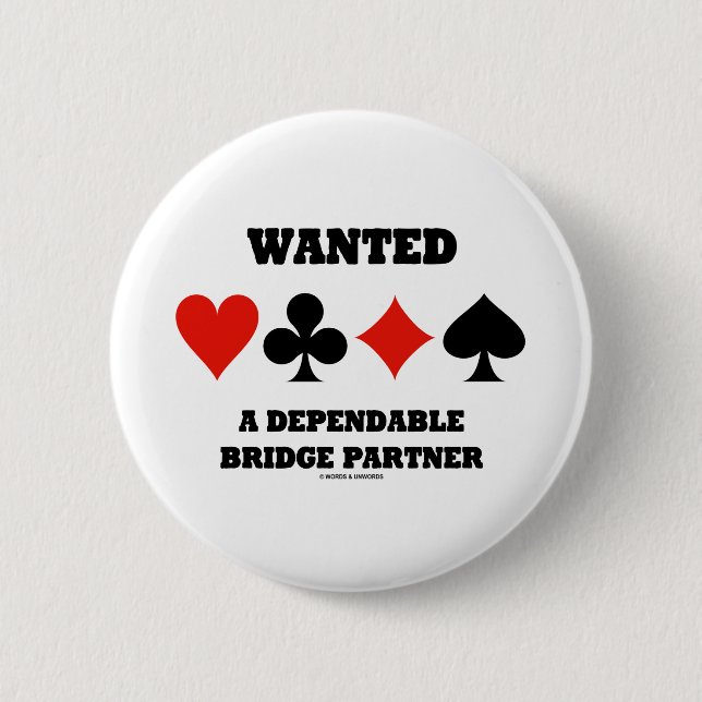 Wollten einen zuverlässigen Brücken-Partner Button (Vorderseite)