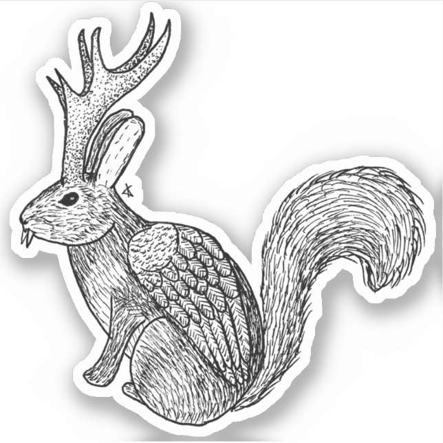 Wolpertinger Aufkleber (Vorderseite)