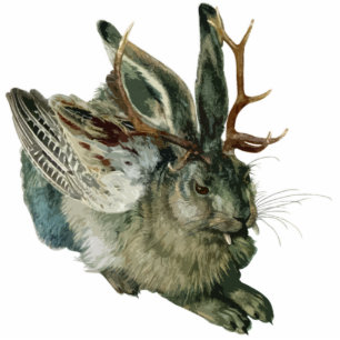 Wolpertinger Ausschnitt-Magnet/Skulptur Freistehende Fotoskulptur