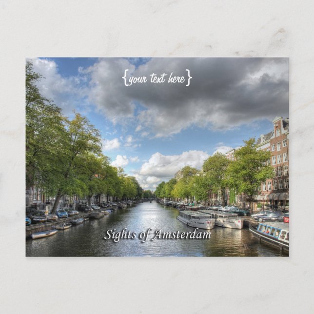 Wolvenstraat / Singel Canal, Sehenswürdigkeiten vo Postkarte (Vorderseite)