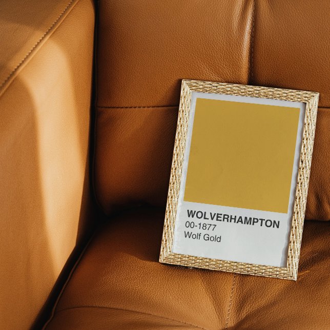Wolverhampton Wolf Gold - weiße Grenze Poster (Von Creator hochgeladen)