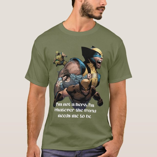 Wolverine Hero Quote T - Shirt (Vorderseite)