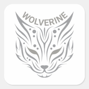Wolverine Quadratischer Aufkleber