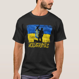 Wolverines unterstützen die Ukraine, die Ukraine-W T-Shirt