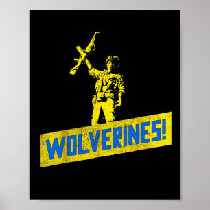 Wolverines unterstützen die Ukraine Stand mit der Poster