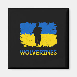 Wolverines Unterstützen Ukraine Unterstützen Ukrai Magnet
