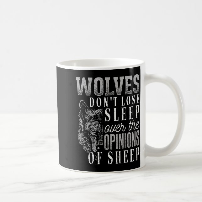 Wolves Don't Lose Sleep Over The Onions Of Sheep - Kaffeetasse (Rechts)