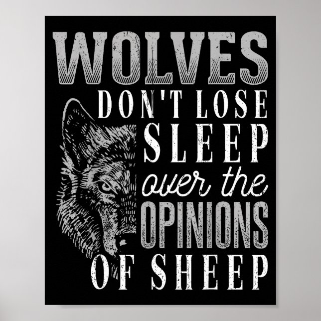 Wolves Don't Lose Sleep Over The Onions Of Sheep - Poster (Vorne)