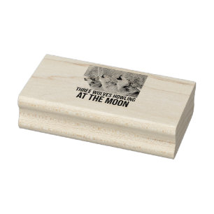 Wolves Howling (2) Gummistempel