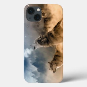 Wolves Howling im Fall Moon iPad Case-Mate iPhone Hülle