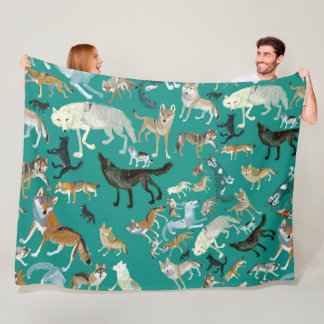 Wolves of the World (pattern) #1 Fleecedecke