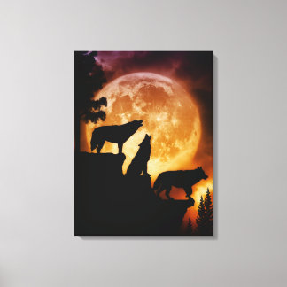 Wolves Peak Wrapped Canvas Leinwanddruck