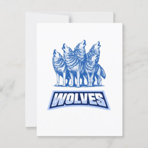 Wolves Throw Pillow Postkarte